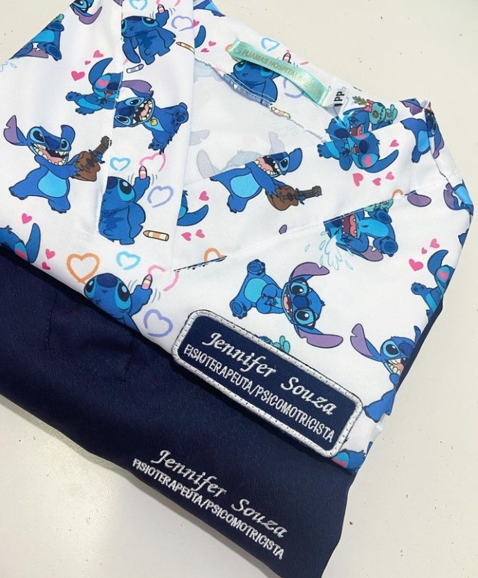 Conjunto liso + 1 Estampa - Stitch