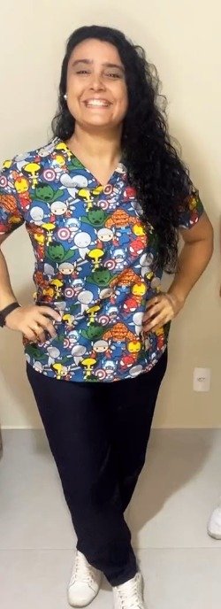 Pijama Hospitalar com estampa Vingadores Marvel - Imagem 2